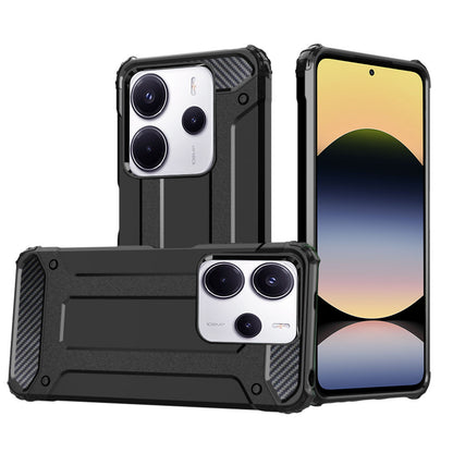 Custodia per Xiaomi Redmi Note 14 4G (Standard), Techsuit, Hybrid Armor, Nera