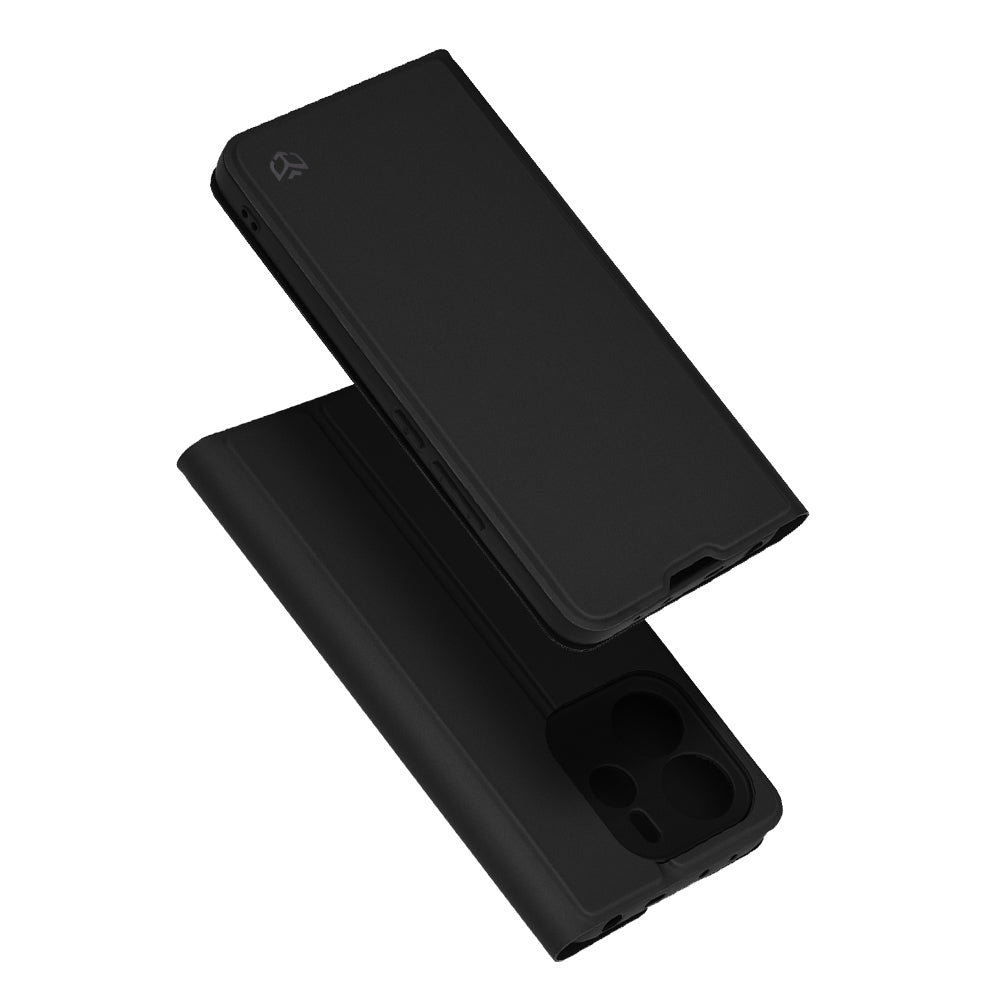 Custodia per Xiaomi Redmi Note 14 4G (Standard), Techsuit, Magskin Book, Nera