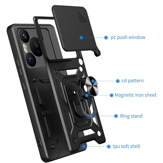 Custodia per Xiaomi Redmi Note 14 5G, Techsuit, CamShield, Blu
