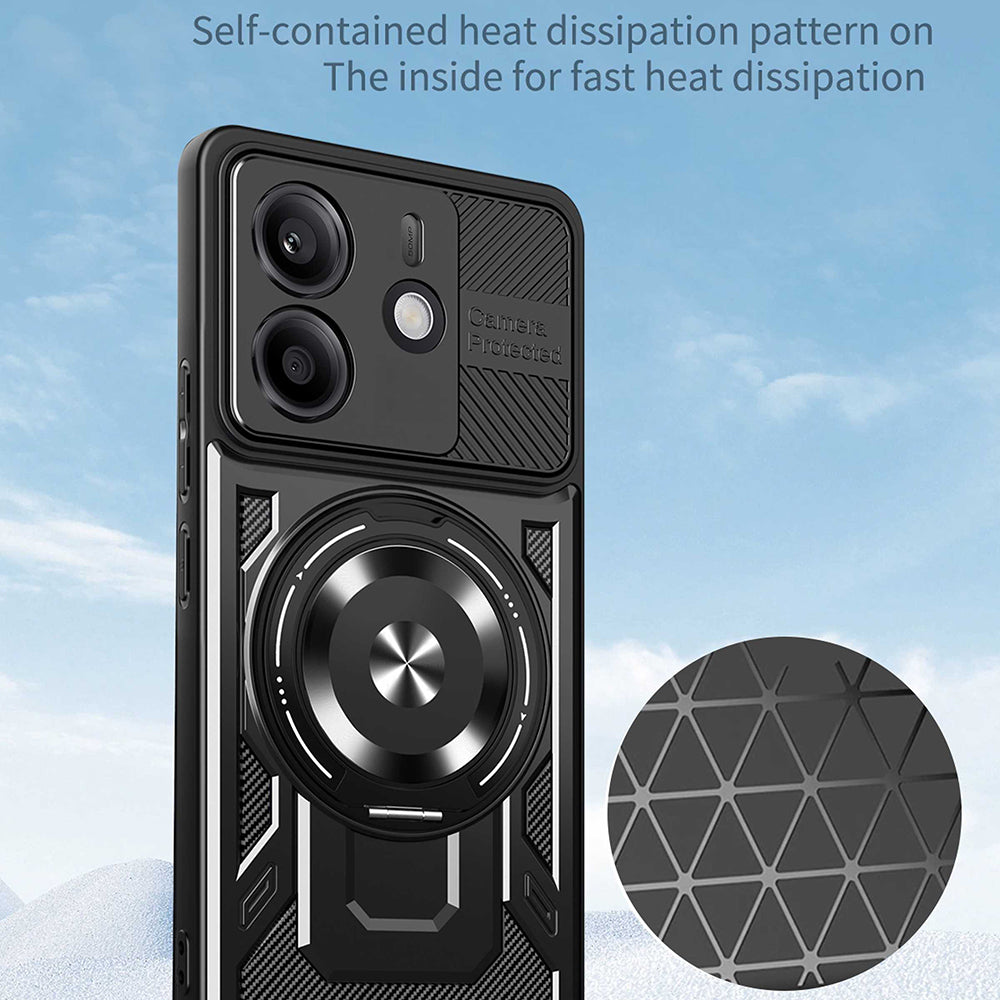 Custodia per Xiaomi Redmi Note 14 5G, Techsuit, RuggedCam, Viola