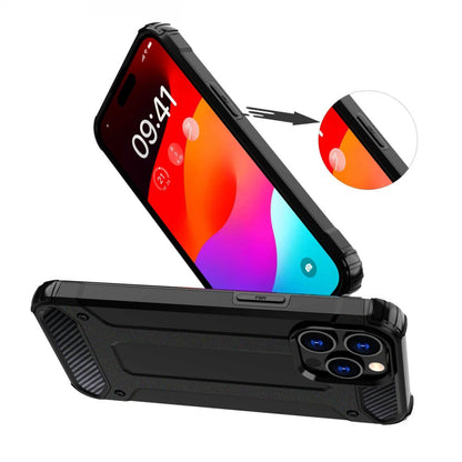 Custodia per Xiaomi Redmi Note 14 Pro 4G, Techsuit, Hybrid Armor, Nera