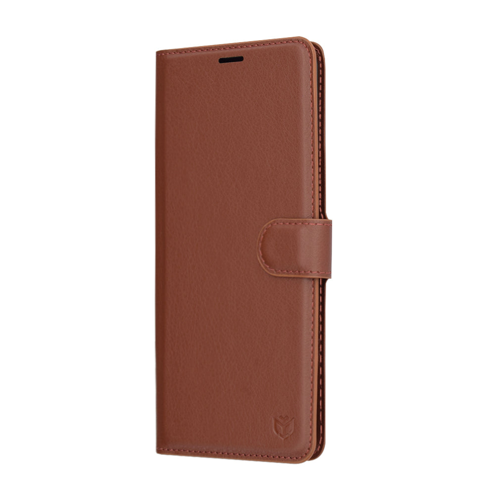 Custodia per Xiaomi Redmi Note 14 Pro 4G, Techsuit, Leather Folio, Marrone