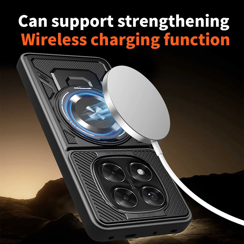 Custodia per Xiaomi Redmi Note 14 Pro+ 5G / Note 14 Pro 5G / Poco X7, Techsuit, RuggedCam, Blu