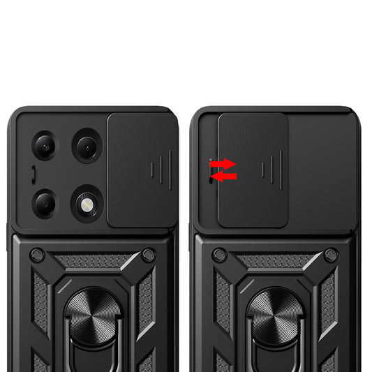 Custodia per Xiaomi Redmi Note 14S / Note 13 Pro 4G / Poco M6 Pro 4G, Techsuit, CamShield, Blu