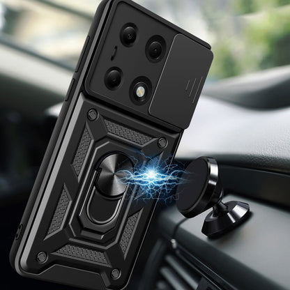 Custodia per Xiaomi Redmi Note 14S / Note 13 Pro 4G / Poco M6 Pro 4G, Techsuit, CamShield, Nera