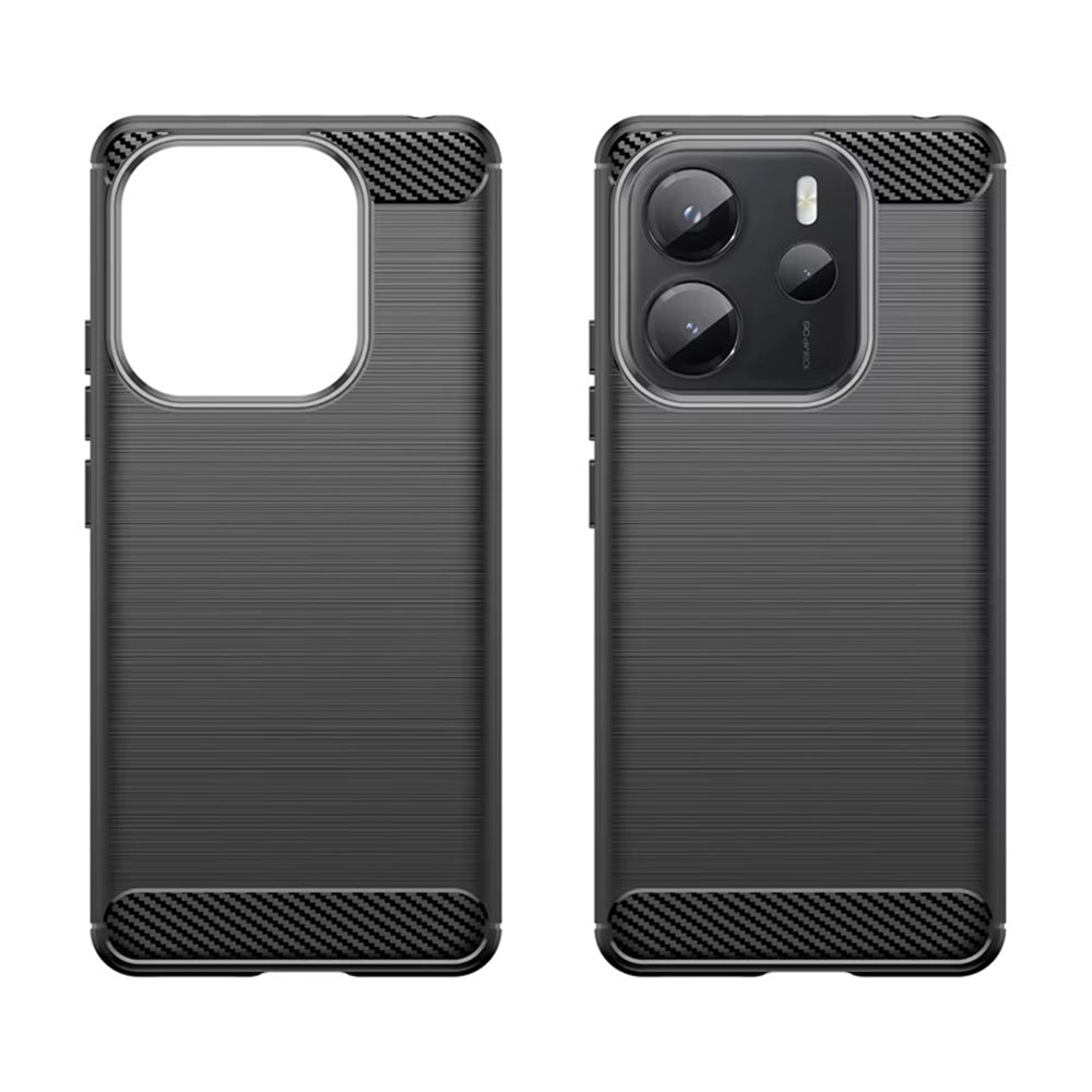 Custodia per Xiaomi Redmi Note 14S, Techsuit, Carbonio, Nera