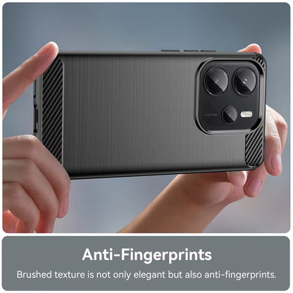 Custodia per Xiaomi Redmi Note 14S, Techsuit, Carbonio, Nera