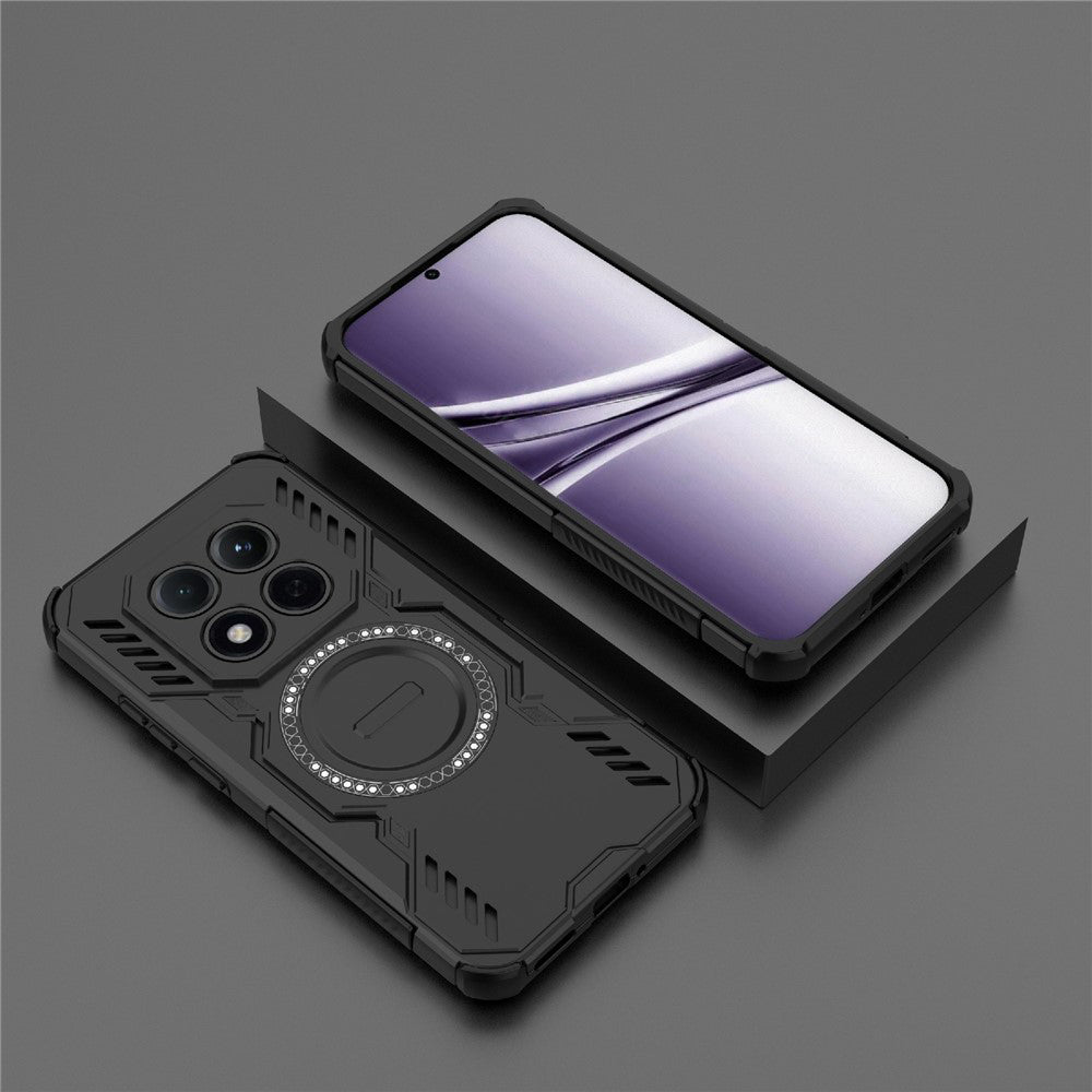 Custodia MagSafe per Xiaomi Redmi Note 15 Pro 4G, Techsuit, ArmorMag, Nera