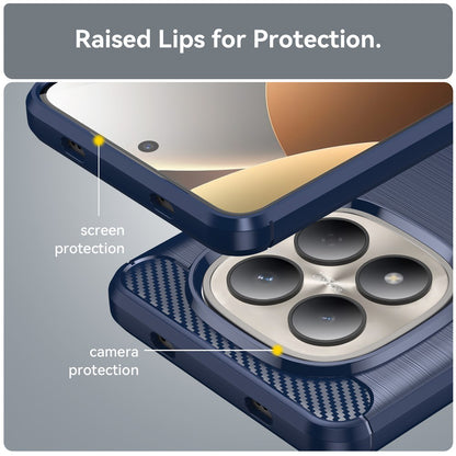 Custodia per Xiaomi Redmi Note 15 Pro 4G, Techsuit, Carbonio, Blu