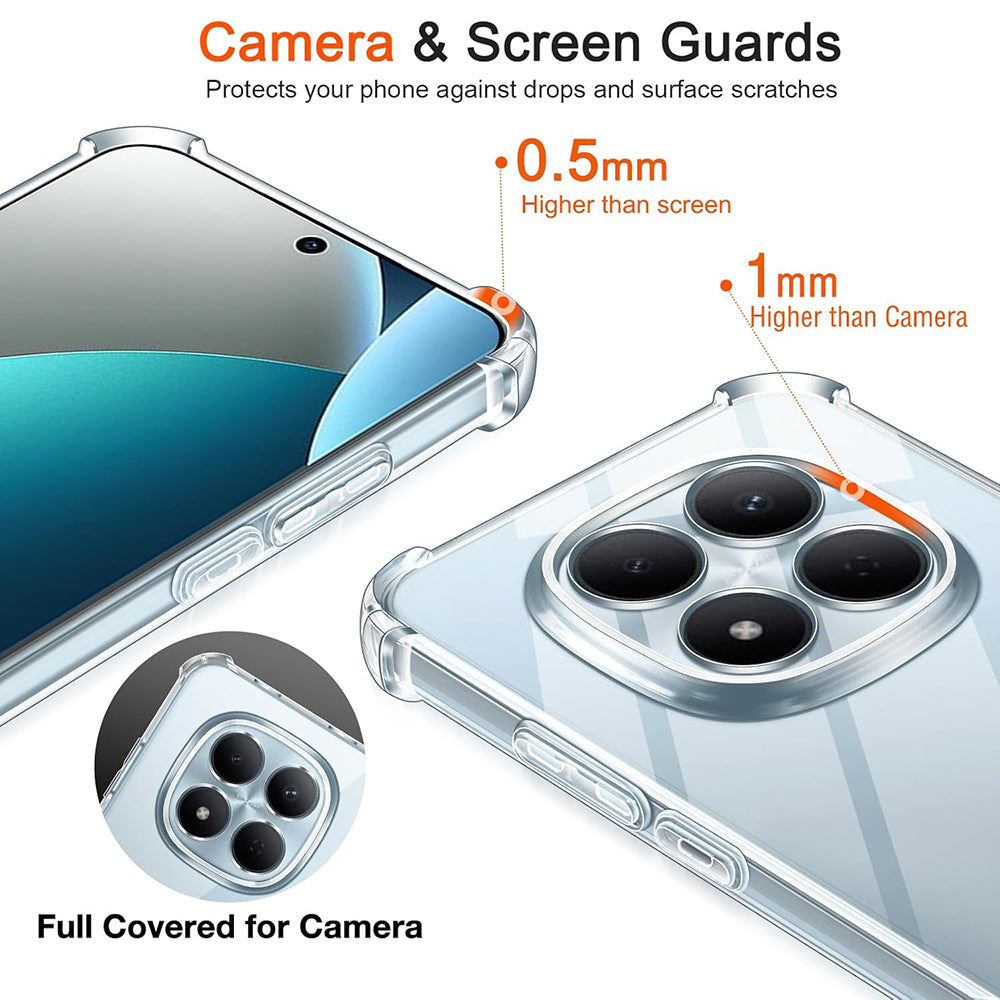 Custodia per Xiaomi Redmi Note 15 Pro 4G, Techsuit, Shockproof Clear, Trasparente