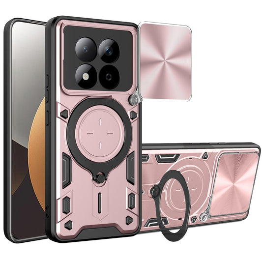 Custodia per Xiaomi Redmi Note 15 Pro 5G, Techsuit, CamGuard Pro, Rosa Dorata