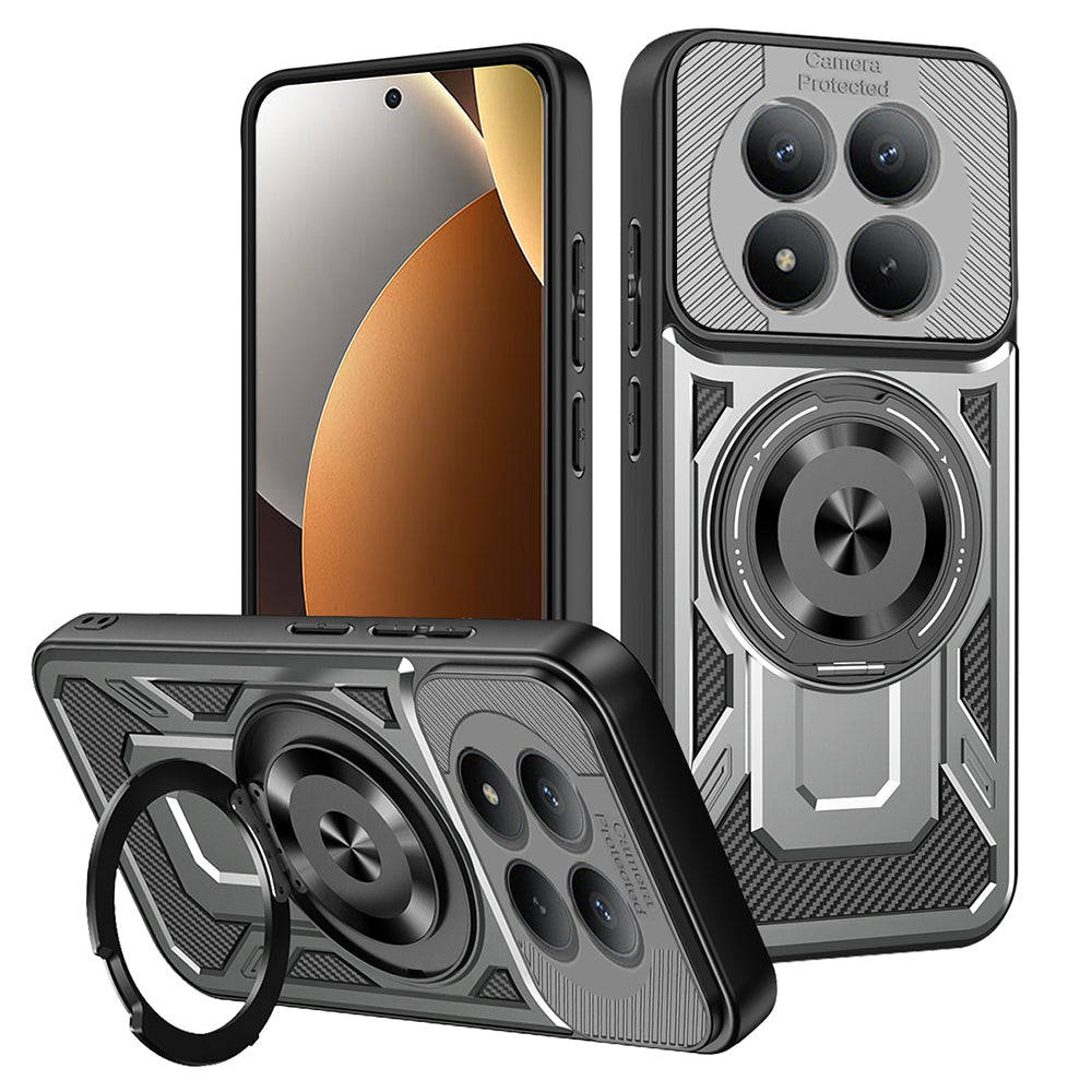 Custodia per Xiaomi Redmi Note 15 Pro 5G, Techsuit, RuggedCam, Grigio