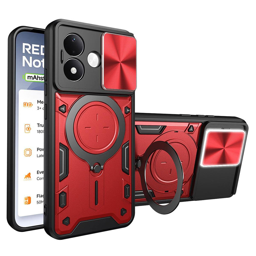 Case for Xiaomi Redmi Note 17 4G / Note 17 5G, Techsuit, CamGuard Pro, Red