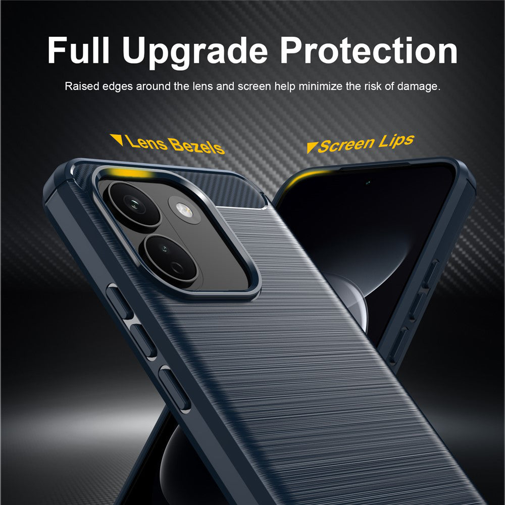 Custodia per Xiaomi Redmi Note 17 Pro Max, Techsuit, Carbon, Blu