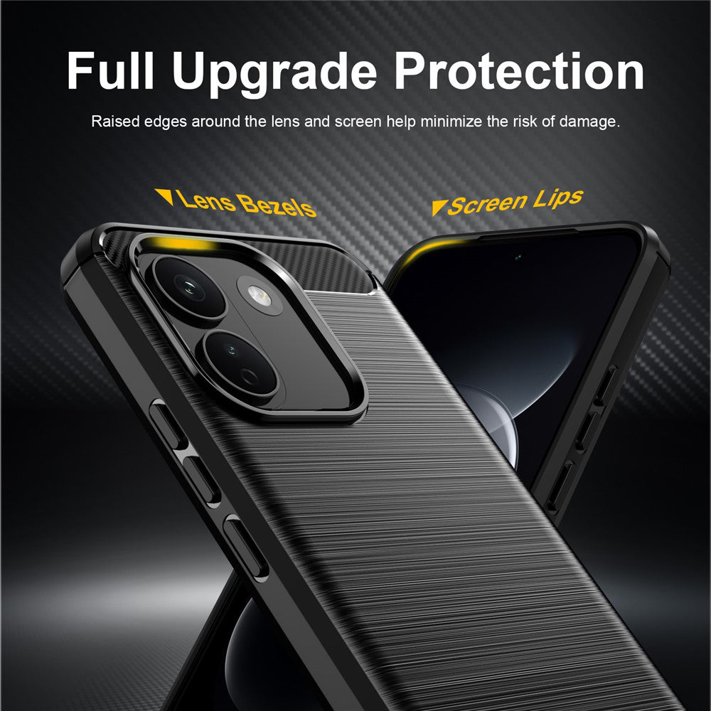 Custodia per Xiaomi Redmi Note 17 Pro Max, Techsuit, Carbonio, Nera