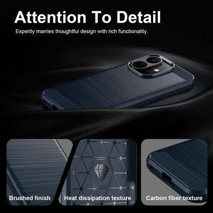 Custodia per Xiaomi Redmi Note 17 Pro, Techsuit, Carbon, Blu