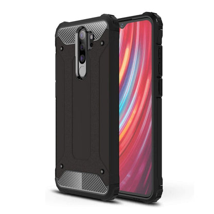Custodia per Xiaomi Redmi Note 8 Pro, Techsuit, Hybrid Armor, Nera