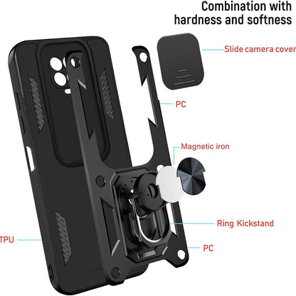 Custodia per Xiaomi Redmi Note 9S / Note 9 Pro / Note 9 Pro Max, Techsuit, CamShield, Nera
