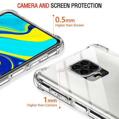 Custodia per Xiaomi Redmi Note 9S / Note 9 Pro / Note 9 Pro Max, Techsuit, Shockproof Clear, Trasparente