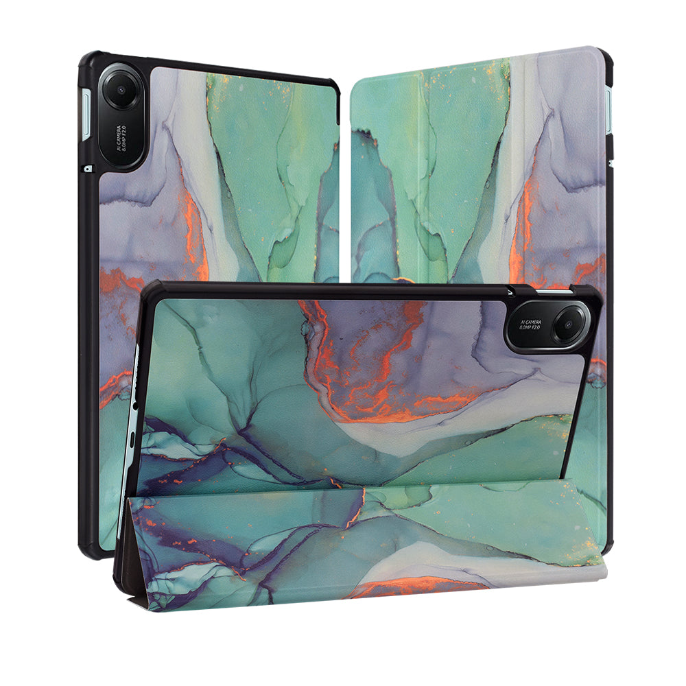 Custodia per Xiaomi Redmi Pad 2, Techsuit, FoldPro Green Time, Multicolore