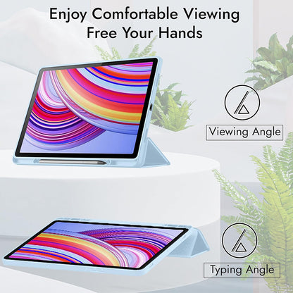Custodia per Xiaomi Redmi Pad Pro / Pad / Pad Pro 5G, Techsuit, Flex Trifold, Grigio