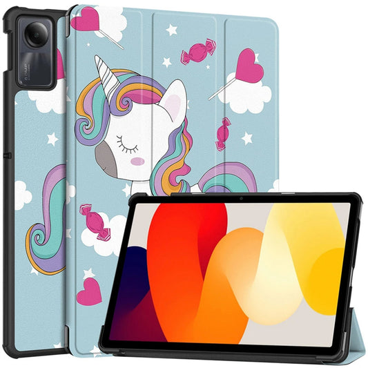 Custodia per Xiaomi Redmi Pad SE, Techsuit, FoldPro Unicorn, Multicolore
