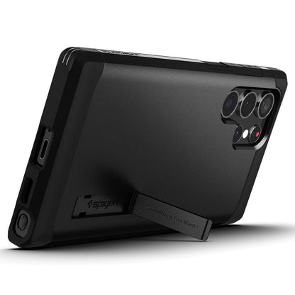 Custodia per Samsung Galaxy S22 Ultra 5G S908, Spigen, Tough Armor, Nera ACS03923