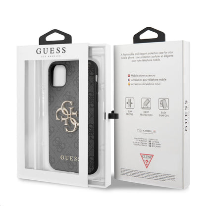 Custodia per Apple iPhone 11, Guess, 4G Metal Logo, Grigio