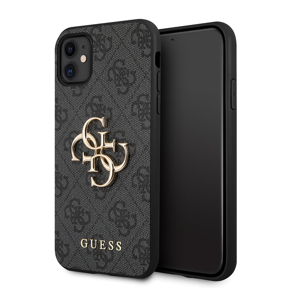 Custodia per Apple iPhone 11, Guess, 4G Metal Logo, Grigio