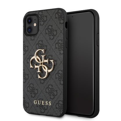 Custodia per Apple iPhone 11, Guess, 4G Metal Logo, Grigio