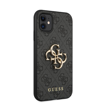 Custodia per Apple iPhone 11, Guess, 4G Metal Logo, Grigio