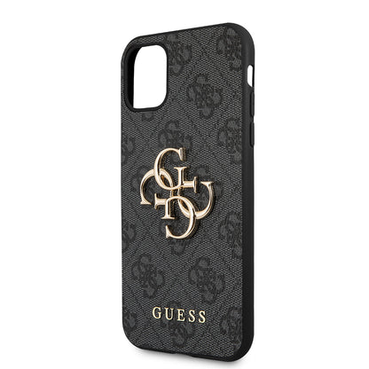 Custodia per Apple iPhone 11, Guess, 4G Metal Logo, Grigio