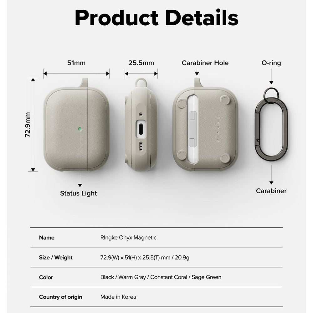 Ringke Onyx Case for Apple AirPods 3, Gray