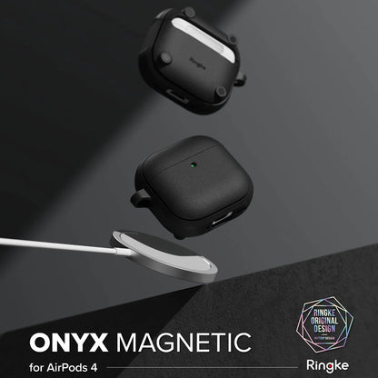 Custodia Ringke Onyx Magnetic per Apple AirPods 4, Grigio