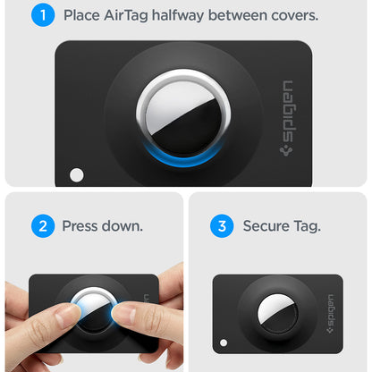 Custodia Spigen Air Fit 2 per Apple AirTag, Set 2 pezzi, Nera ACS11199