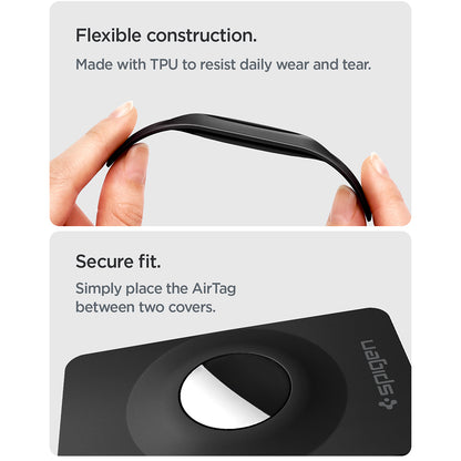 Custodia Spigen Air Fit 2 per Apple AirTag, Set 2 pezzi, Nera ACS11199