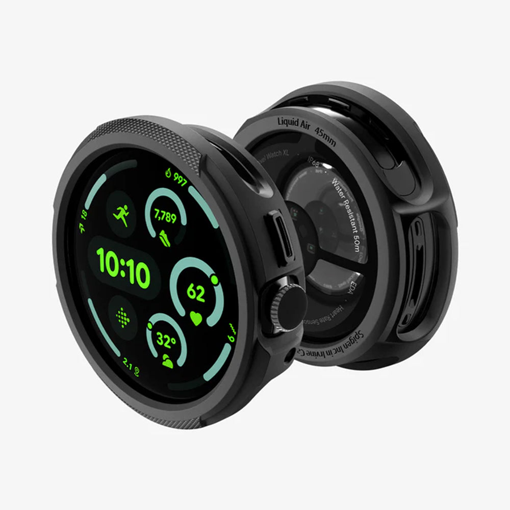 Custodia Spigen Liquid Air per Google Pixel Watch 4 45mm, Nero Opaco ACS11222