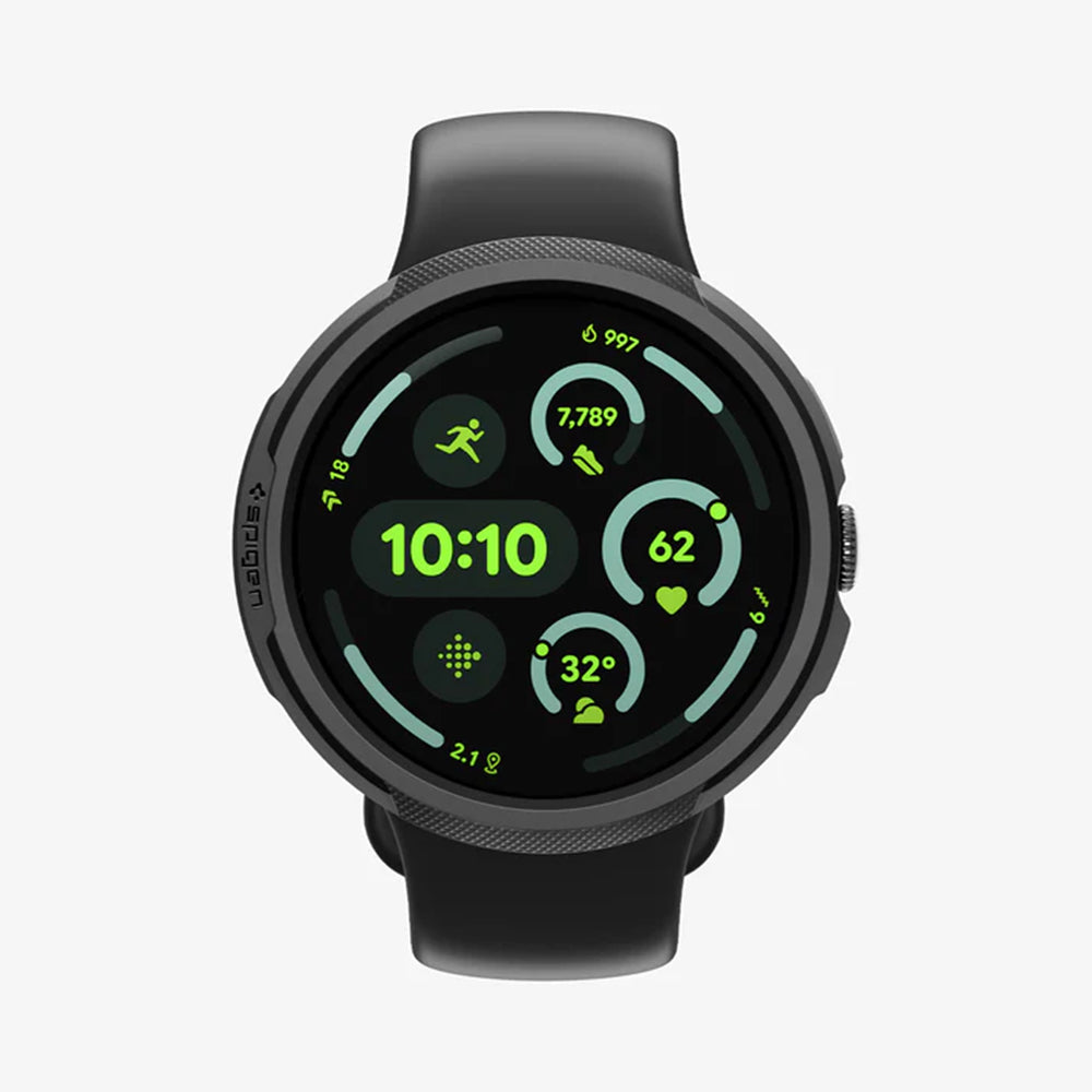 Custodia Spigen Liquid Air per Google Pixel Watch 4 45mm, Nero Opaco ACS11222