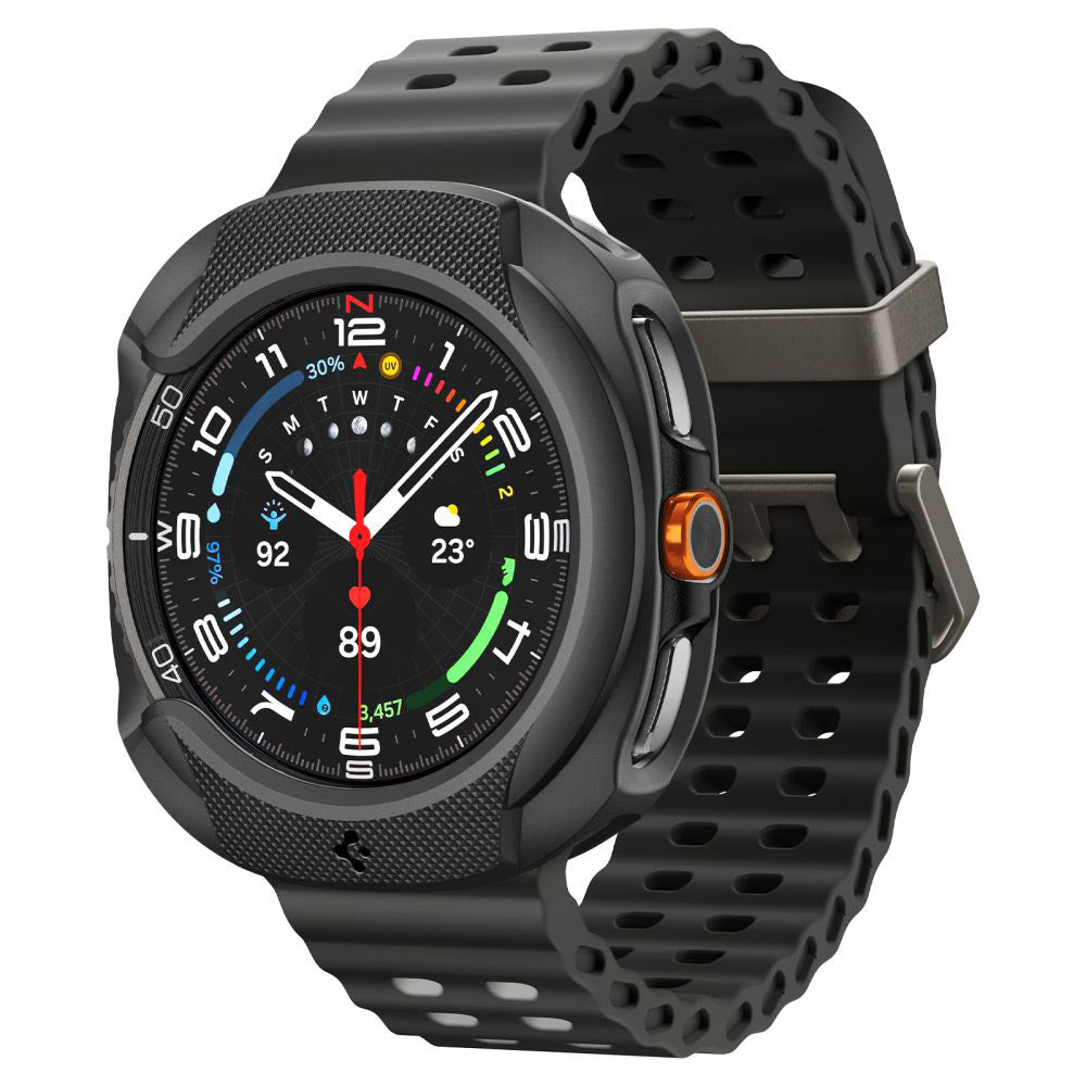 Custodia Spigen Liquid Air per Samsung Galaxy Watch8 Classic, Opaca Nera ACS09841