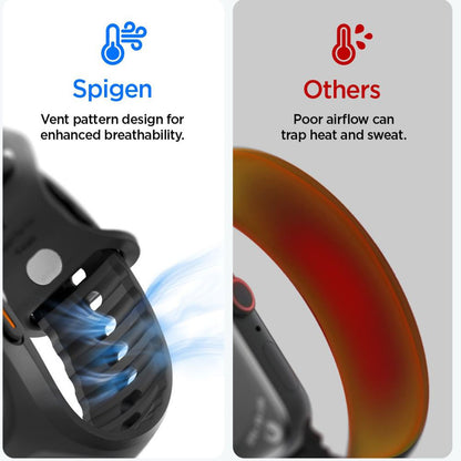 Custodia Spigen Liquid Air Pro con protezione per schermo per Apple Watch Ultra Series, Nero Opaco ACS11416