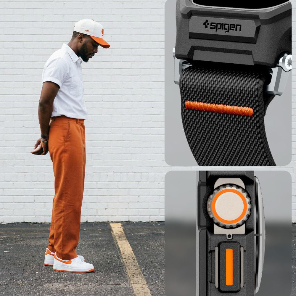 Custodia Spigen Lite Fit Pro con Protezione Schermo per Apple Watch Ultra Series, Nero Opaco ACS11415