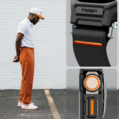 Custodia Spigen Lite Fit Pro con Protezione Schermo per Apple Watch Ultra Series, Nero Opaco ACS11415