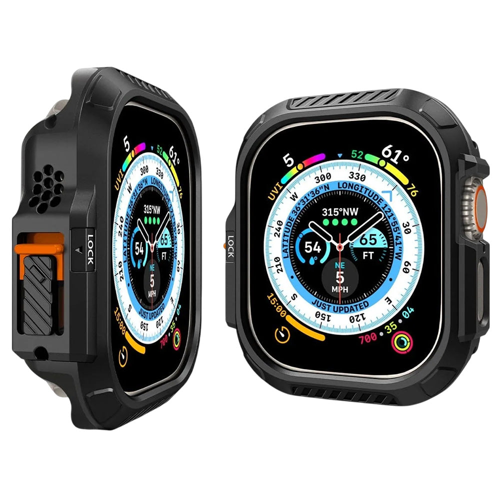 Custodia Spigen Lock Fit per Apple Watch Ultra Series, Nera Opaca ACS06208