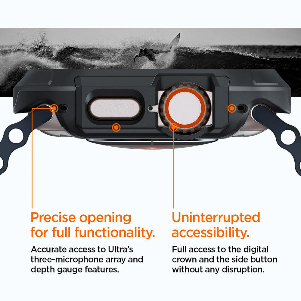 Custodia Spigen Lock Fit per Apple Watch Ultra Series, Nera Opaca ACS06208
