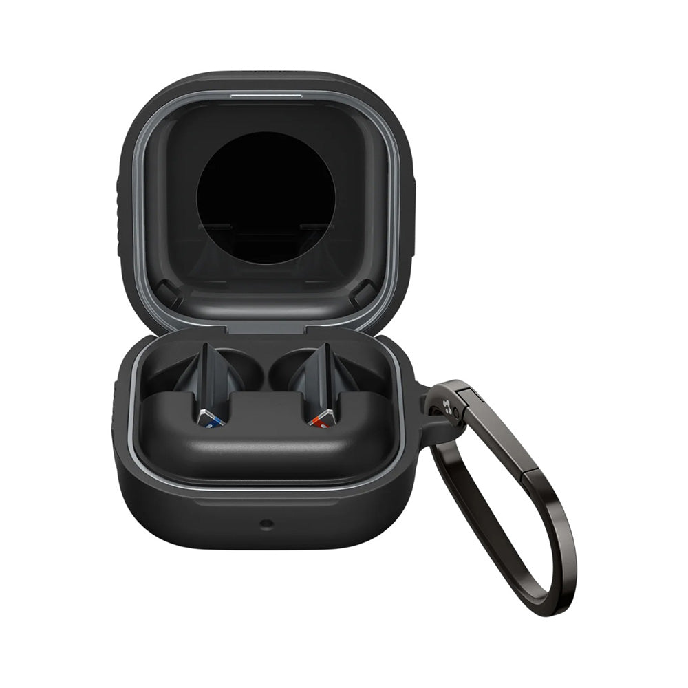 Custodia Spigen Rugged Armor per Samsung Galaxy Buds4 / Buds4 Pro, Nera Opaca ACS11200