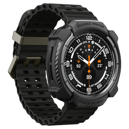 Spigen Rugged Armor Case for Samsung Galaxy Watch Ultra2, Matte Black ACS11611