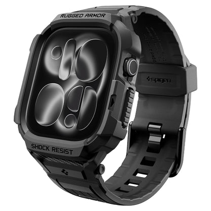 Custodia Spigen Rugged Armor Pro per Apple Watch Series 12 46mm, Nero Opaco ACS11894