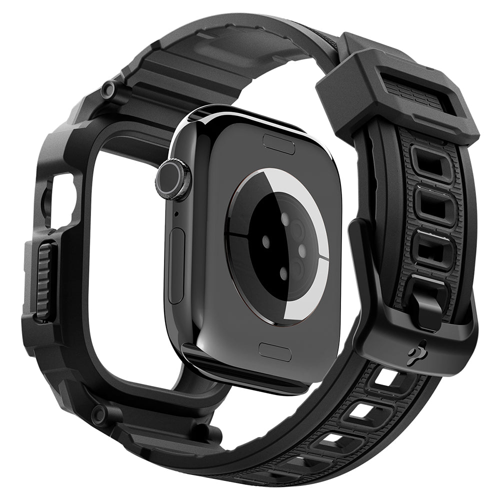 Custodia Spigen Rugged Armor Pro per Apple Watch Series 12 46mm, Nero Opaco ACS11894