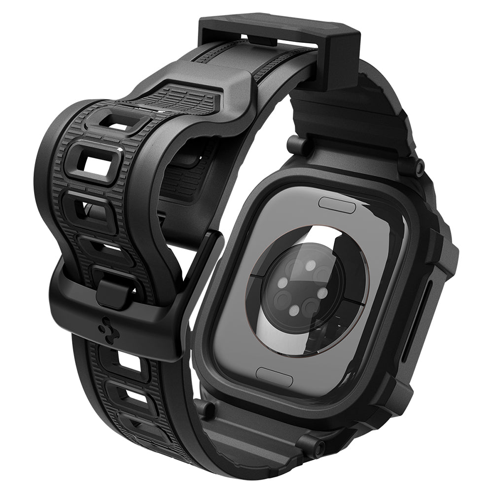 Custodia Spigen Rugged Armor Pro per Apple Watch Series 12 46mm, Nero Opaco ACS11894