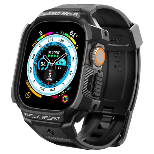 Custodia Spigen Rugged Armor Pro per Apple Watch Ultra Series, Nera
